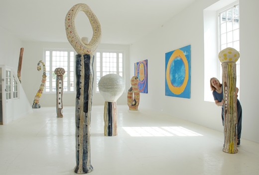 Sandy in the Gallery - click on work to view large image